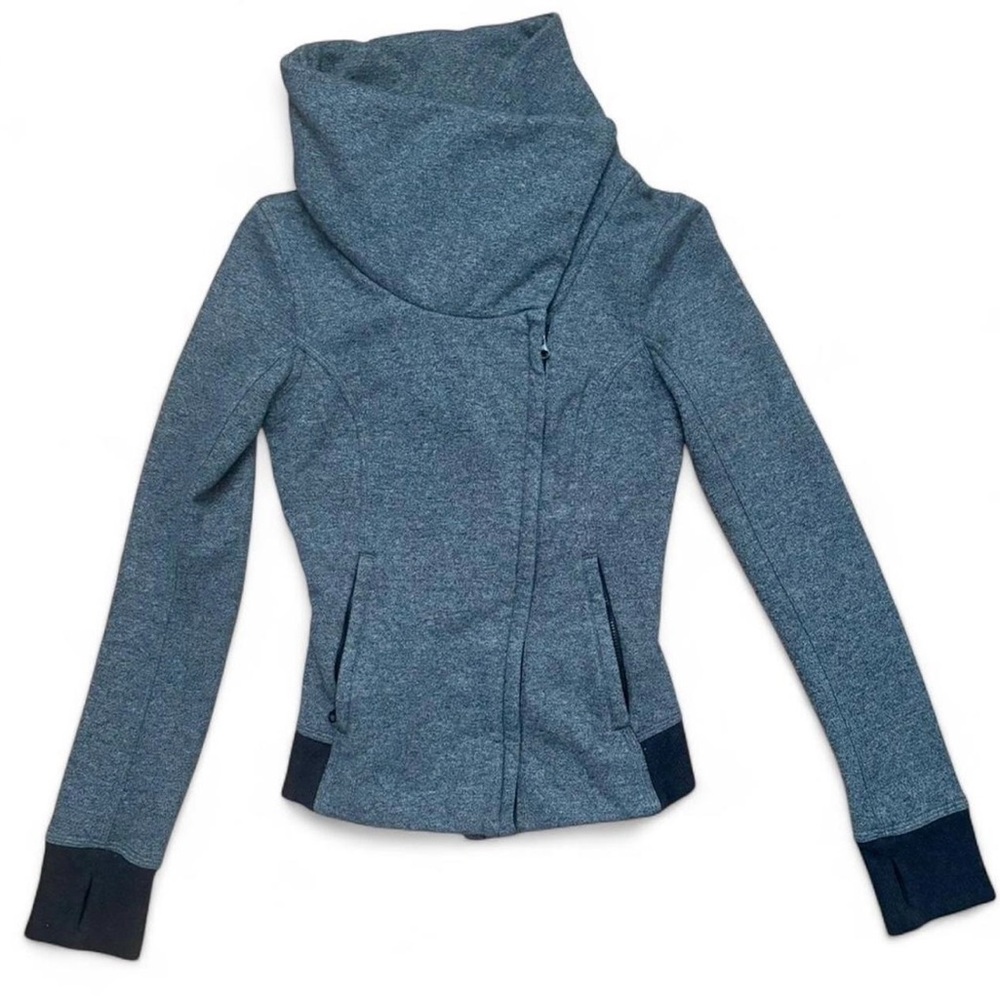Lululemon Karmacollected Jacket, Heathered Speckled Black, Size 2